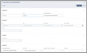 Backoffice view for how to update the properties