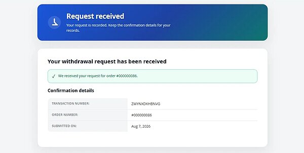 Magento 2 Withdrawal Request Order Find Success Workflow