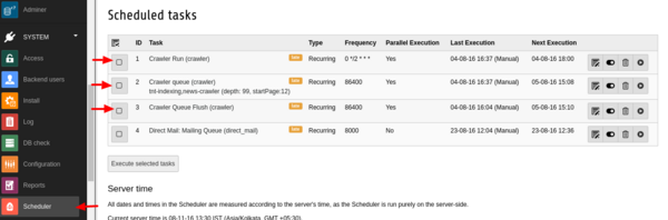 configuration to index our website