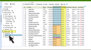tests of type “Manual” irrespective of the Application area