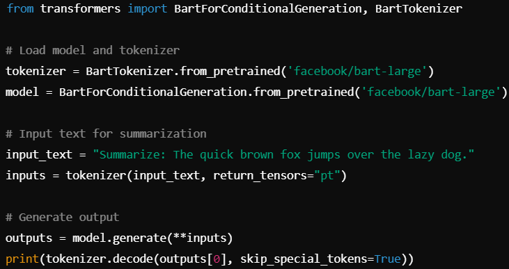 2 .BART (Bidirectional and Auto-Regressive Transformers):